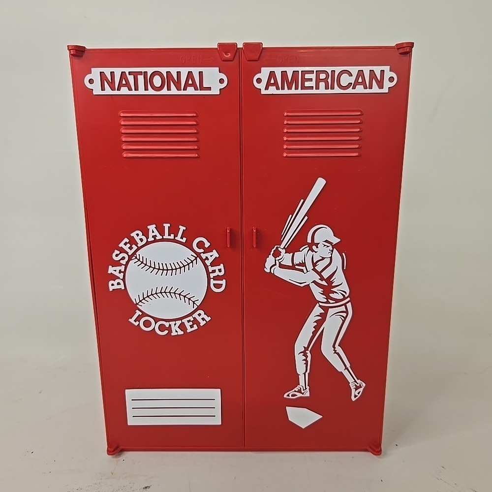 Vintage Baseball Card Locker‎ Storage Case American League & National League MLB